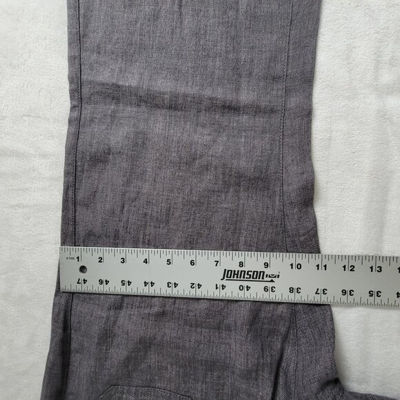 CAbi Womens Gray Slate Linen Sailor Pants Size 8 Wide Leg Casual 371New $98 - Picture 11 of 12